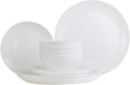 White 12-Piece Lightweight Bone China Dinnerware Set