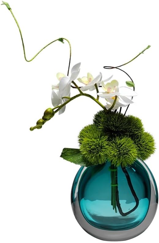 Decorative Green Plant Arrangement in Soft Vase