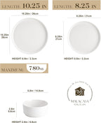 White 12-Piece Porcelain Dinnerware Set
