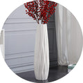 White 28" Ceramic Tall Floor Vase Origami Design