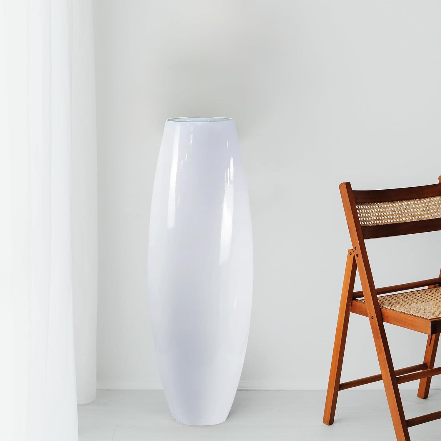 35.5" Gold Tall Floor Vase Modern