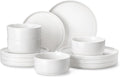 White 12-Piece Porcelain Dinnerware Set