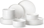 White 12-Piece Porcelain Dinnerware Set