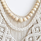 Large Wooden Bead Macrame Wall Hanging