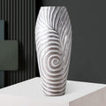 White 19.7" Modern Resin Large Floor Vase