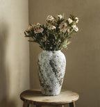 Vintage Rustic Large Farmhouse Ceramic Floor Vase