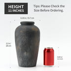 Bronze 11-Inch Rustic Ceramic Vase Minimalist