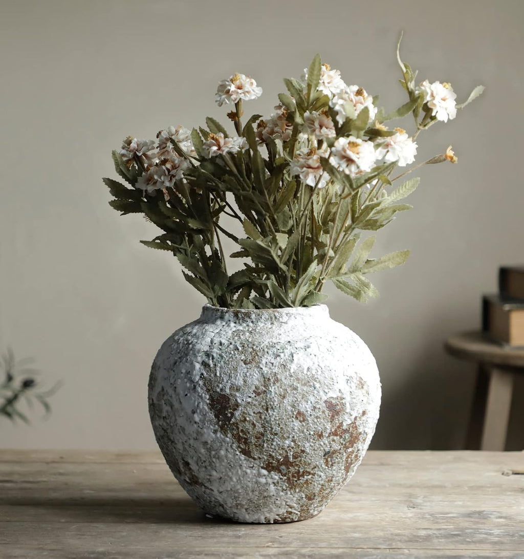 Rustic Circular Vintage Farmhouse Floor Vase