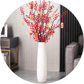 28" White Ceramic Floor Vase Modern