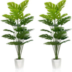 Set of 2 43" Artificial Monstera Plants in Pots