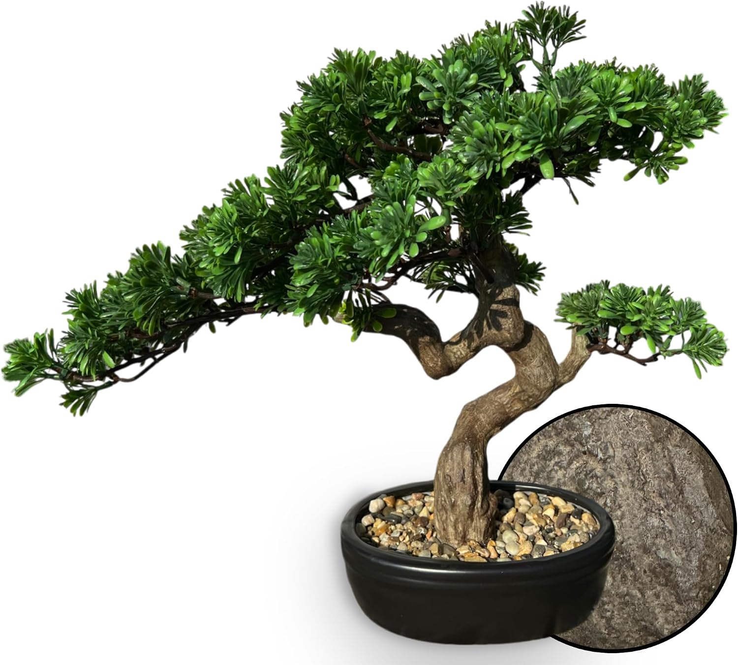 16" Artificial Juniper Bonsai with Ceramic Pot
