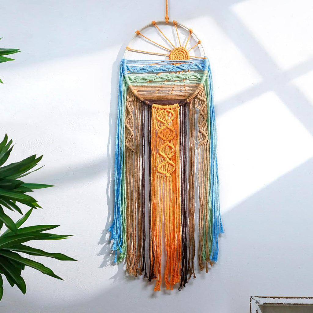 Boho Sun Macrame Wall Hanging Dream Catcher