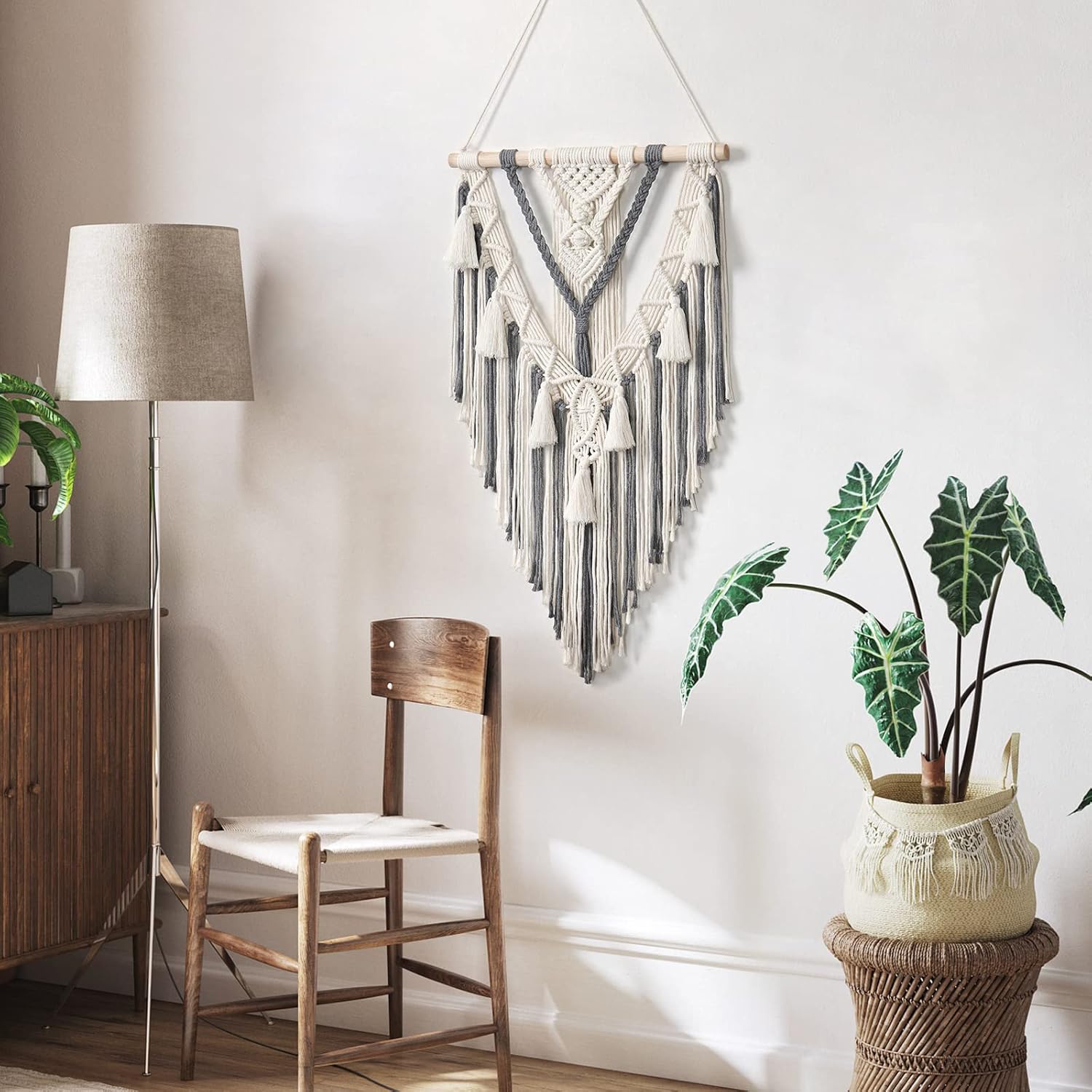 Geometric Boho Woven Macrame Wall Hanging Tapestry