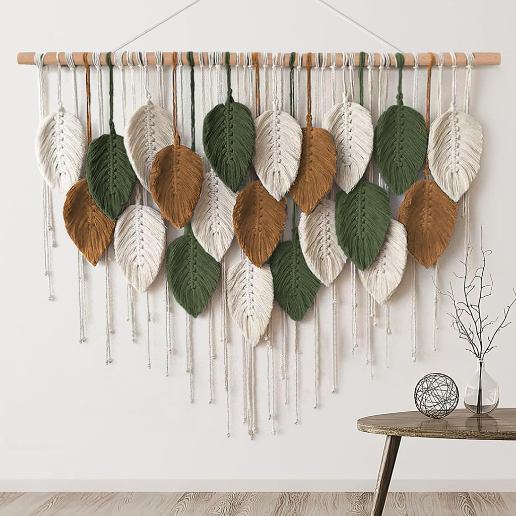 Large Boho Woven Macrame Wall Hanging Art