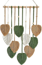 Green Leaf Macrame Wall Hanging 15.7x36