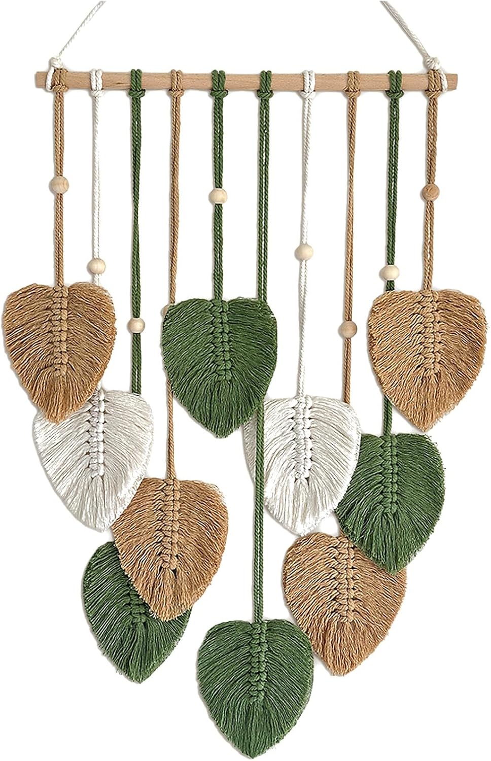 Green Leaf Macrame Wall Hanging 15.7x36