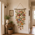 Crochet Flower Garden Wall Hanging Decor