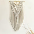 Wood Bead Geometric Macrame Wall Hanging 31.5x17
