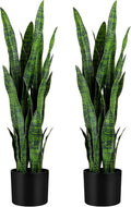 2-Pack 35" Artificial Snake Plant with Pot