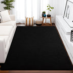 Black 4x6 Thickened Memory-Foam Area Rug