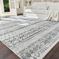 8x10 Washable Boho Moroccan Distressed Area Rug