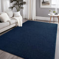Navy Blue 4x6 Soft Fuzzy Area Rug Non-Shedding
