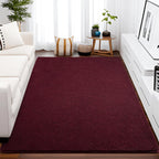 Burgundy Red 4x6 Memory-Foam Area Rug