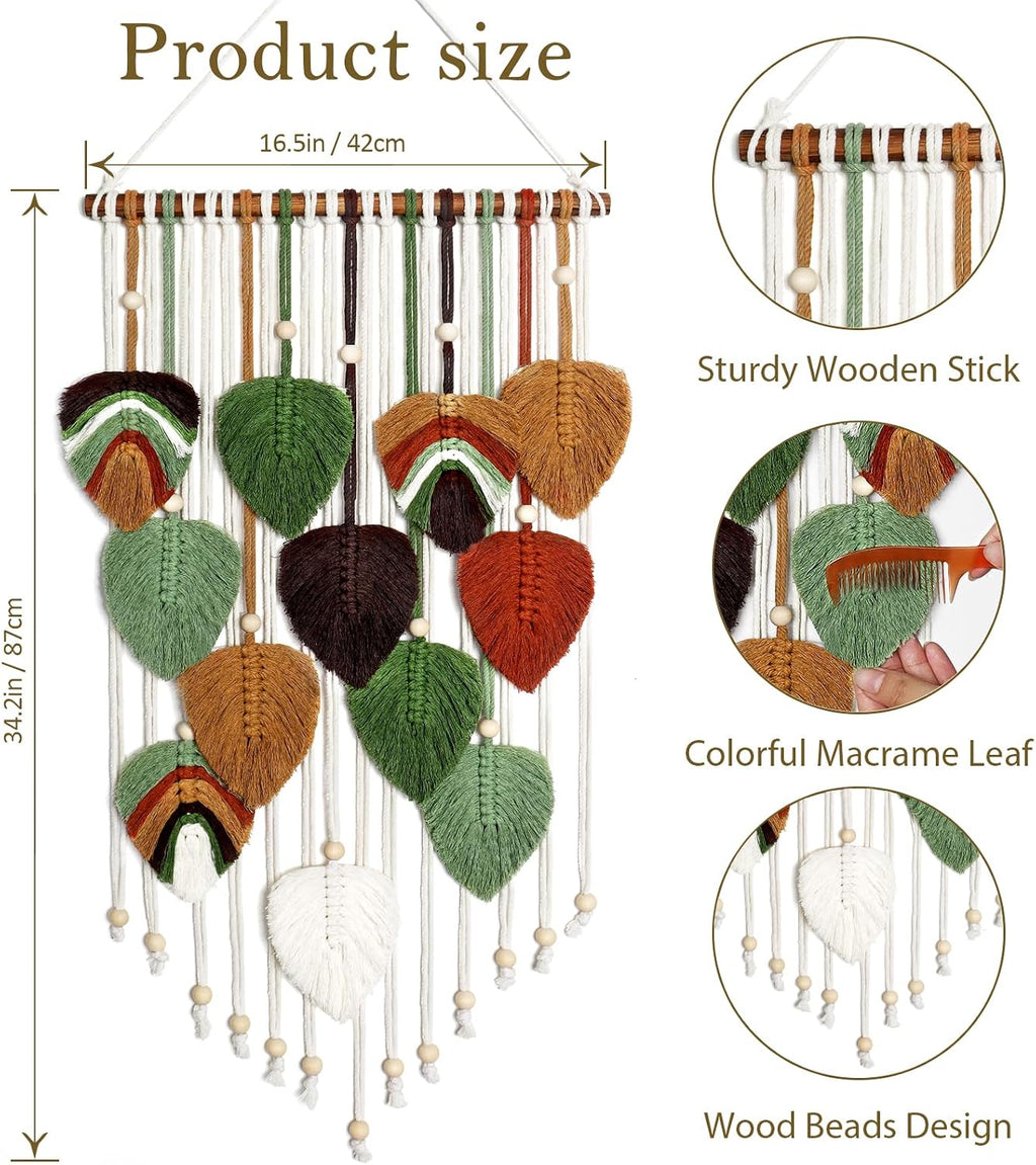 Boho Woven Macrame Wall Hanging Art