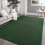 Dark Green 4x6 Thickened Memory-Foam Area Rug