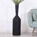 34" Black Resin Decorative Tall Floor Vase