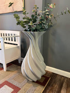 Space Gray 28" Modern Minimalist Floor Vase