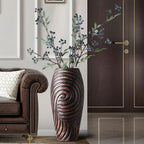 Brown 19.7" Vintage Resin Tall Floor Vase
