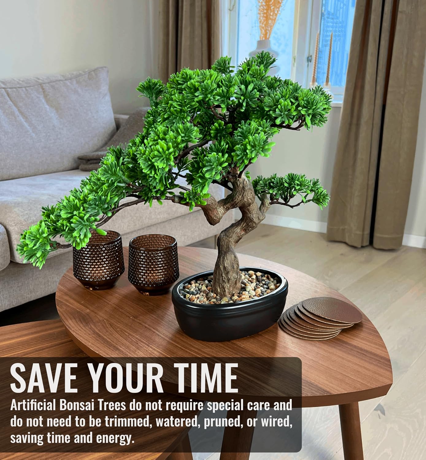 16" Artificial Juniper Bonsai with Ceramic Pot